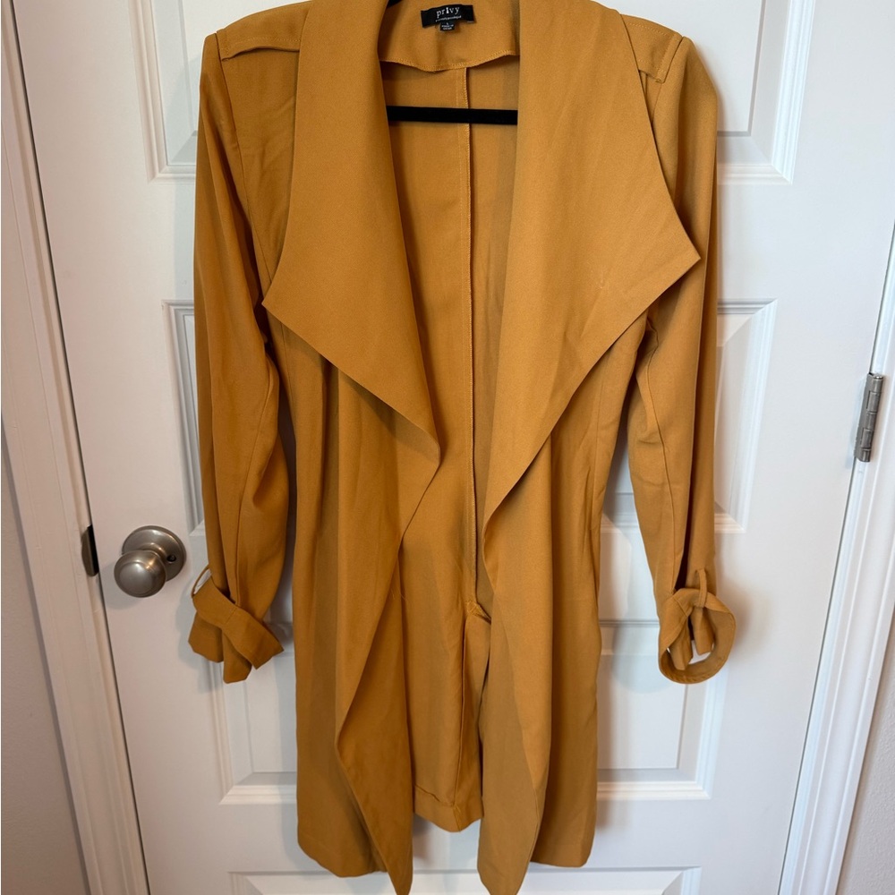 Mustard Yellow Women's light duster